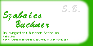 szabolcs buchner business card